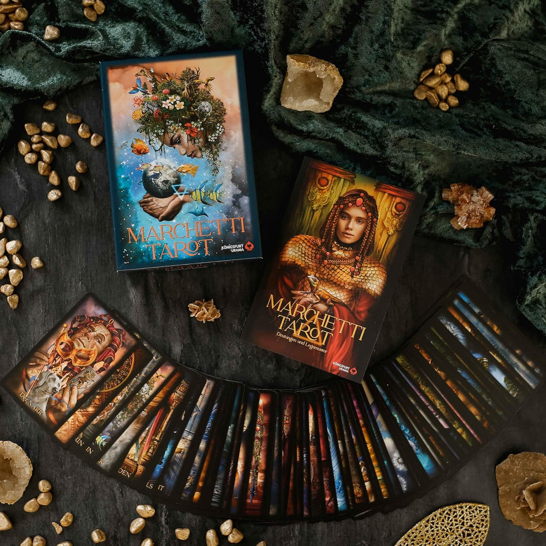 Marchetti Tarot - Folge deiner Intuition!: 78 Tarotkarten und 144-seitiges Buch, Stülpdeckelschachte