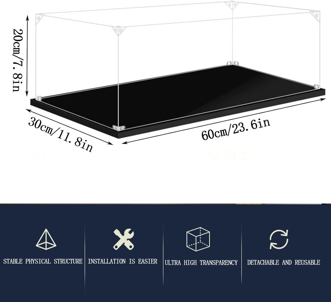 Acryl Vitrine Schaukasten für 42083 Modell Figurenbox Aufbewahrungsbox Staubdichte Box mit transpare