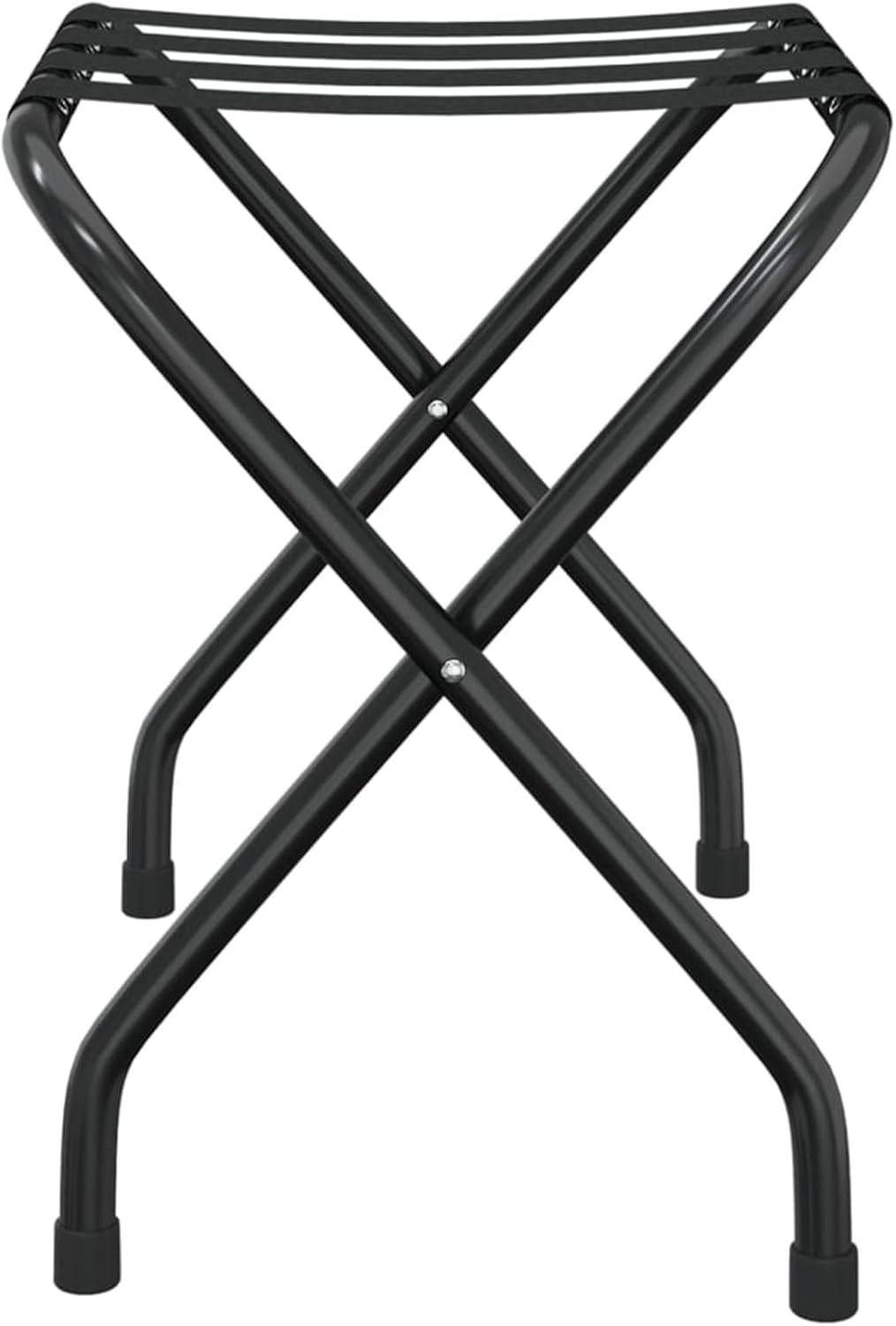 Festnight Kofferständer Klappbar Kofferablage Gepäckablage Schwarz 56x40x49 cm Gepäckständer Metallg