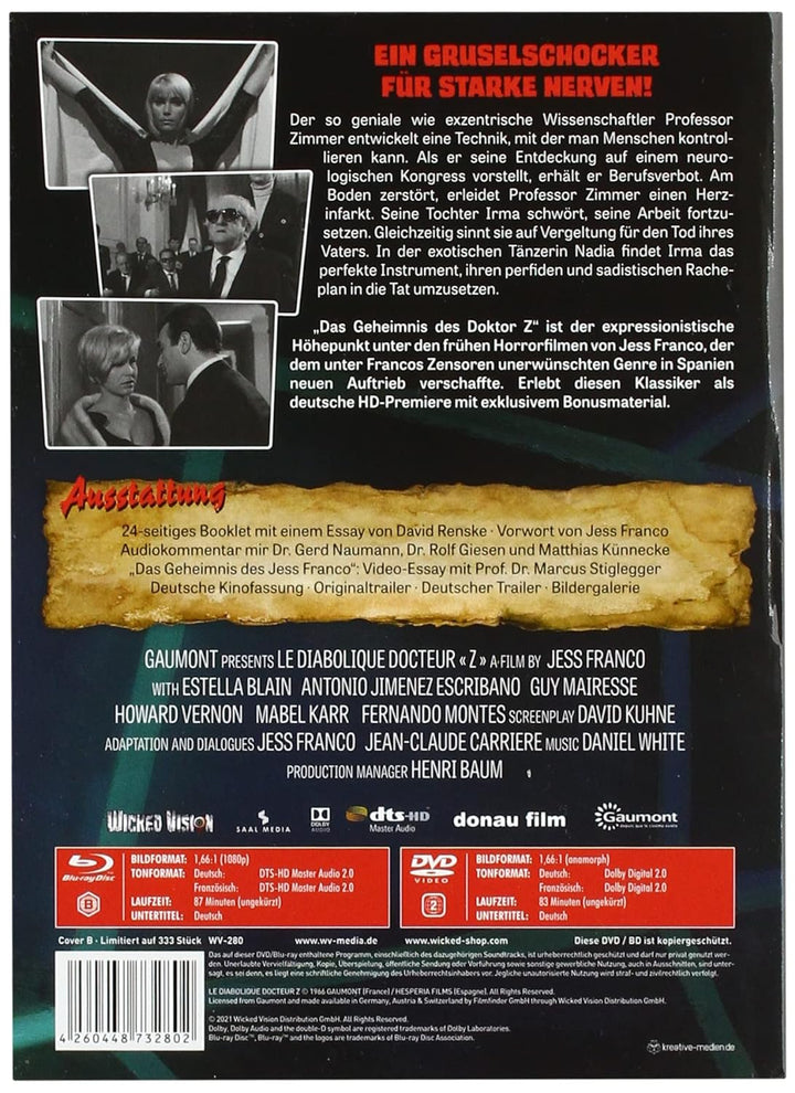 Das Geheimnis des Doktor Z - Mediabook - Limitiert auf 333 Stück - Cover B (+ DVD) [Blu-ray], Blu-ra