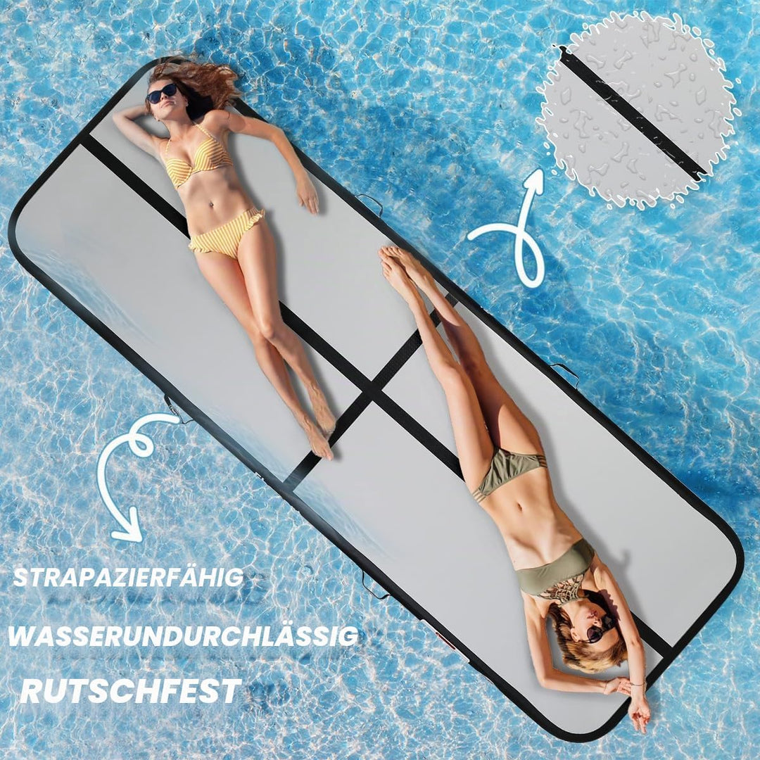 KIKILIVE 10/20CM Hoch Gymnastikmatte Tumbling Matte, 2/3/4/5/6M Aufblasbar Gymnastik Track Matte Air