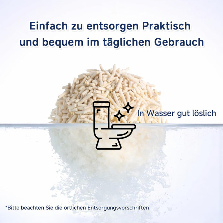 Tofu Katzenstreu 18,4 kg – klumpend, staubarm, pflanzliche Katzenstreu mit schneller Klumpenbildung,