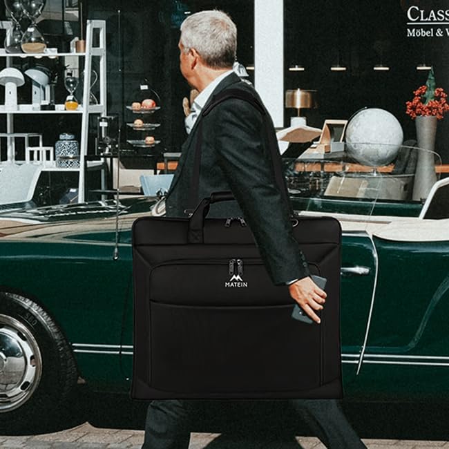MATEIN Kleidersäcke, grosse Anzug-Reisetasche mit Taschen & Schultergurt für Geschäftsreise, wasserd