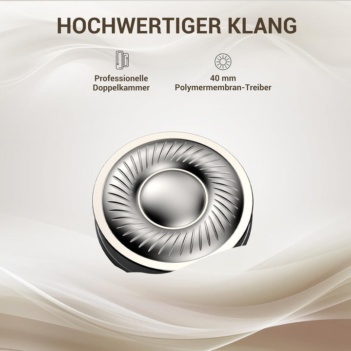 OneOdio A10 Bluetooth Kopfhörer Over Ear mit Hybrid Active Noise Cancelling, Bis zu 62 Std., Kabello