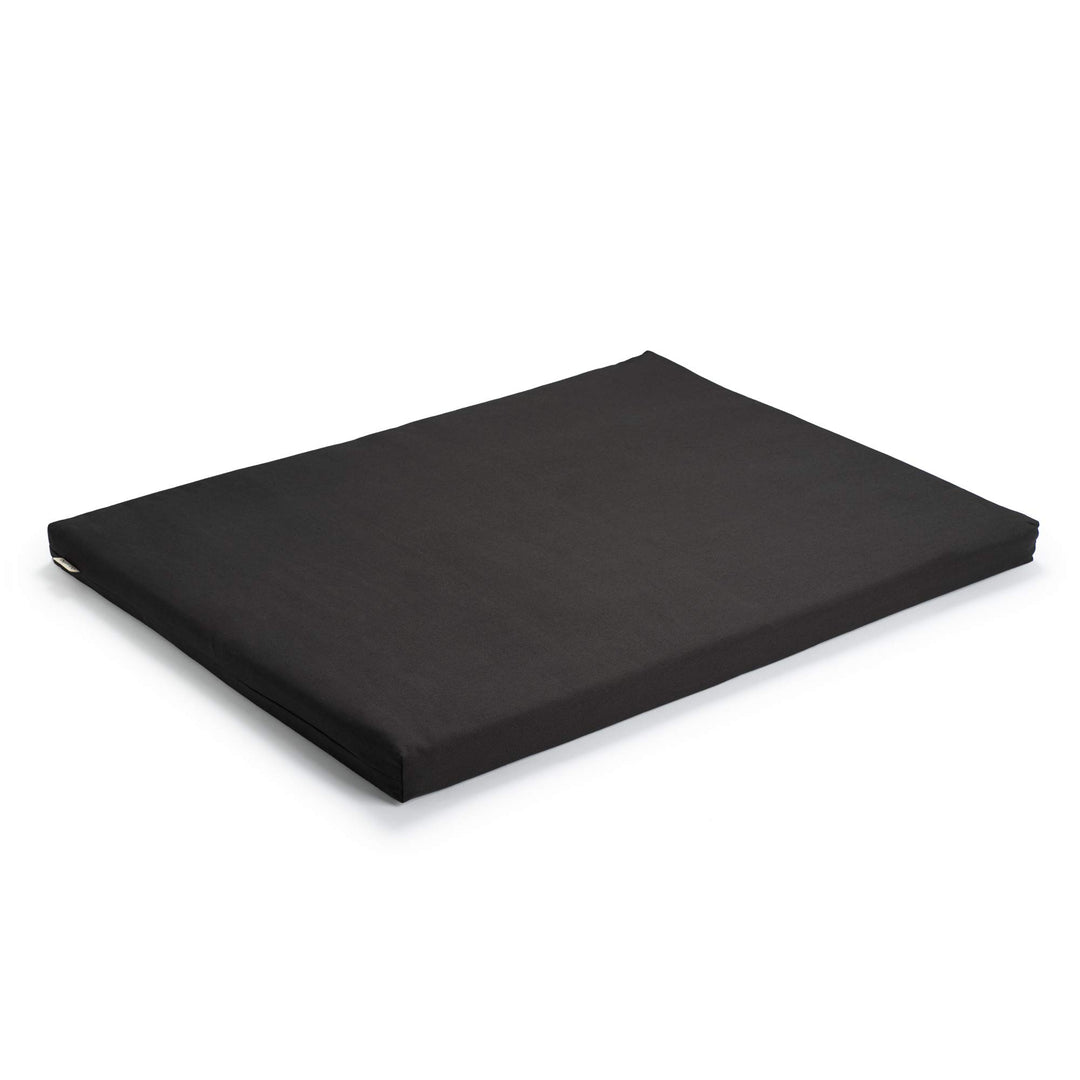 basaho Zabuton Meditationsmatte | Biobaumwolle | Füllung aus recycelter Wollfaser Zen Schwarz, Zen S