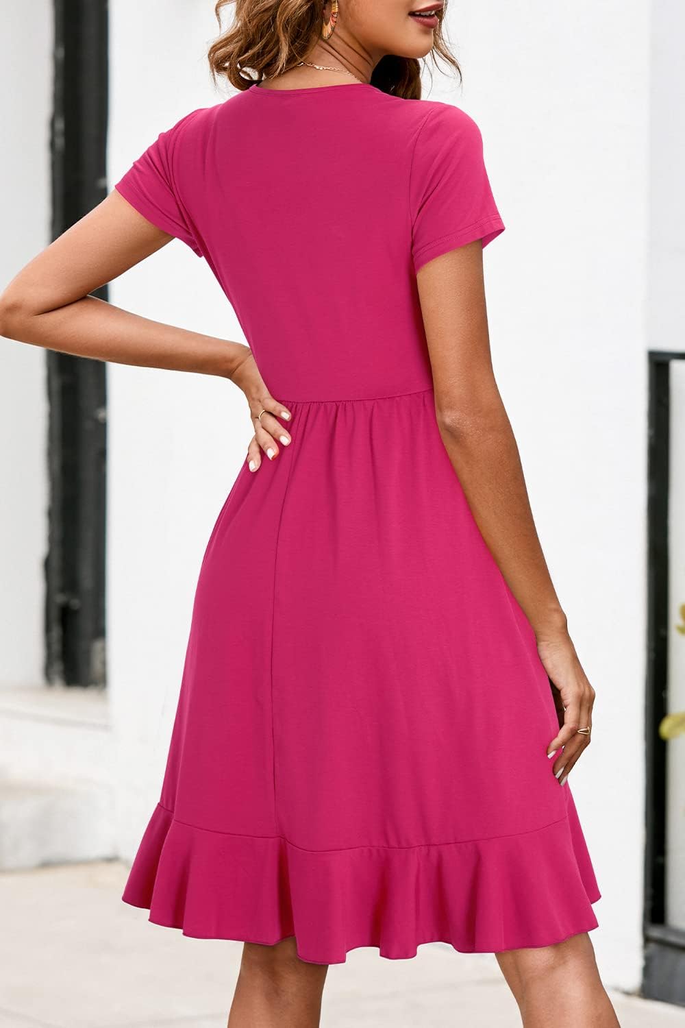 ULTRANICE Damen Sommerkleider Blumenmuster Kleid V-Ausschnitt Strandkleid Verstellbaren Spaghettiträ