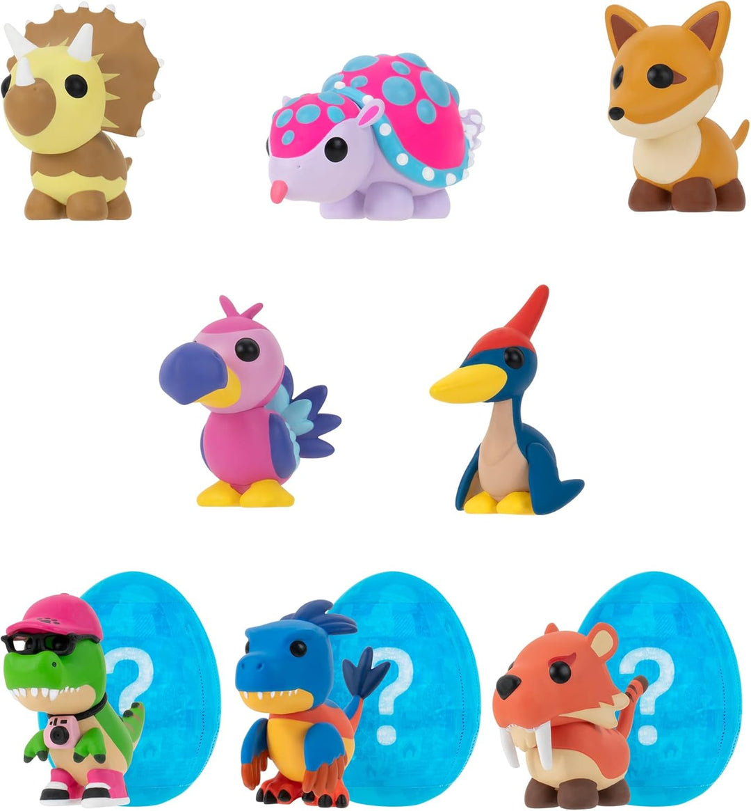Adopt Me! AME0063-6er Figuren Pack - Fossil Insel, offizielles Figurenset mit Spielcode