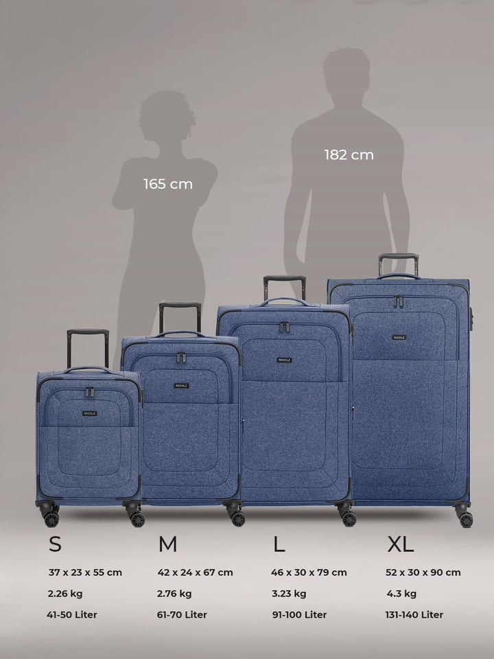 REDOLZ XL Jumbo 4-Rollen Koffer sehr gross 52 x 30 x 90 cm [Sondergrösse] Check-in Trolley mit TSA-S