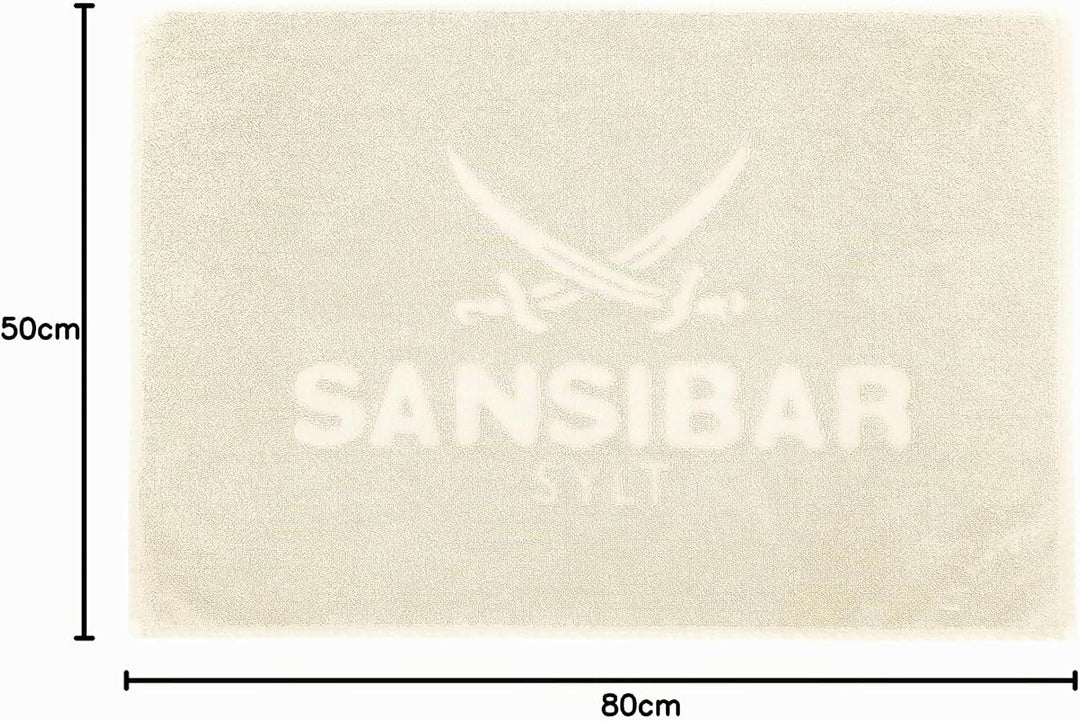 Sansibar Badvorleger Fein-Flor Badteppich Badematte 100% Baumwolle 50x80 cm (50 x 80 cm, Sand) 50 x