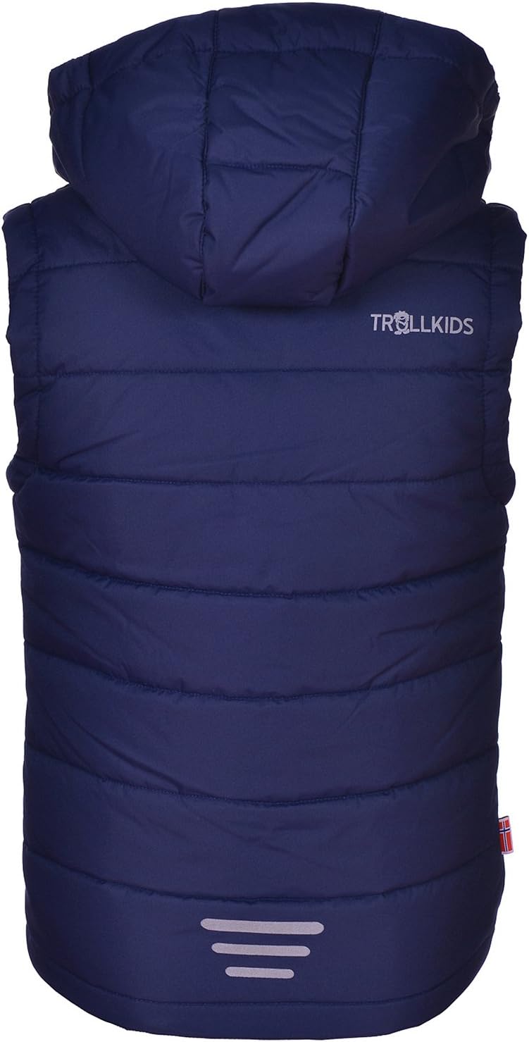 Trollkids Kinder Winddichte wasserdichte Polyfaserweste Narvik, 104 Marineblau / Rot