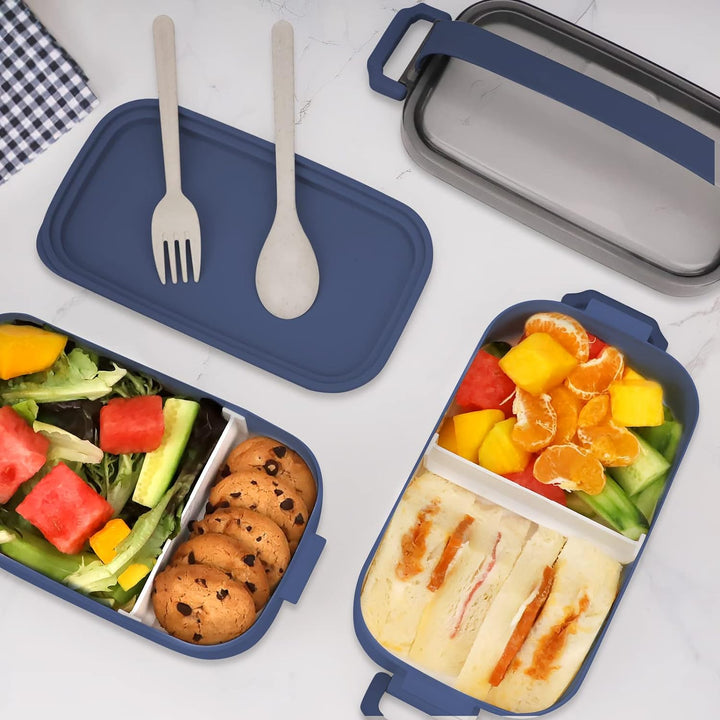 Lunchbox Erwachsene, Bento Box für Kinder, Brotdose Kinder mit Fächern, Brotzeitbox Kinder, Auslaufs