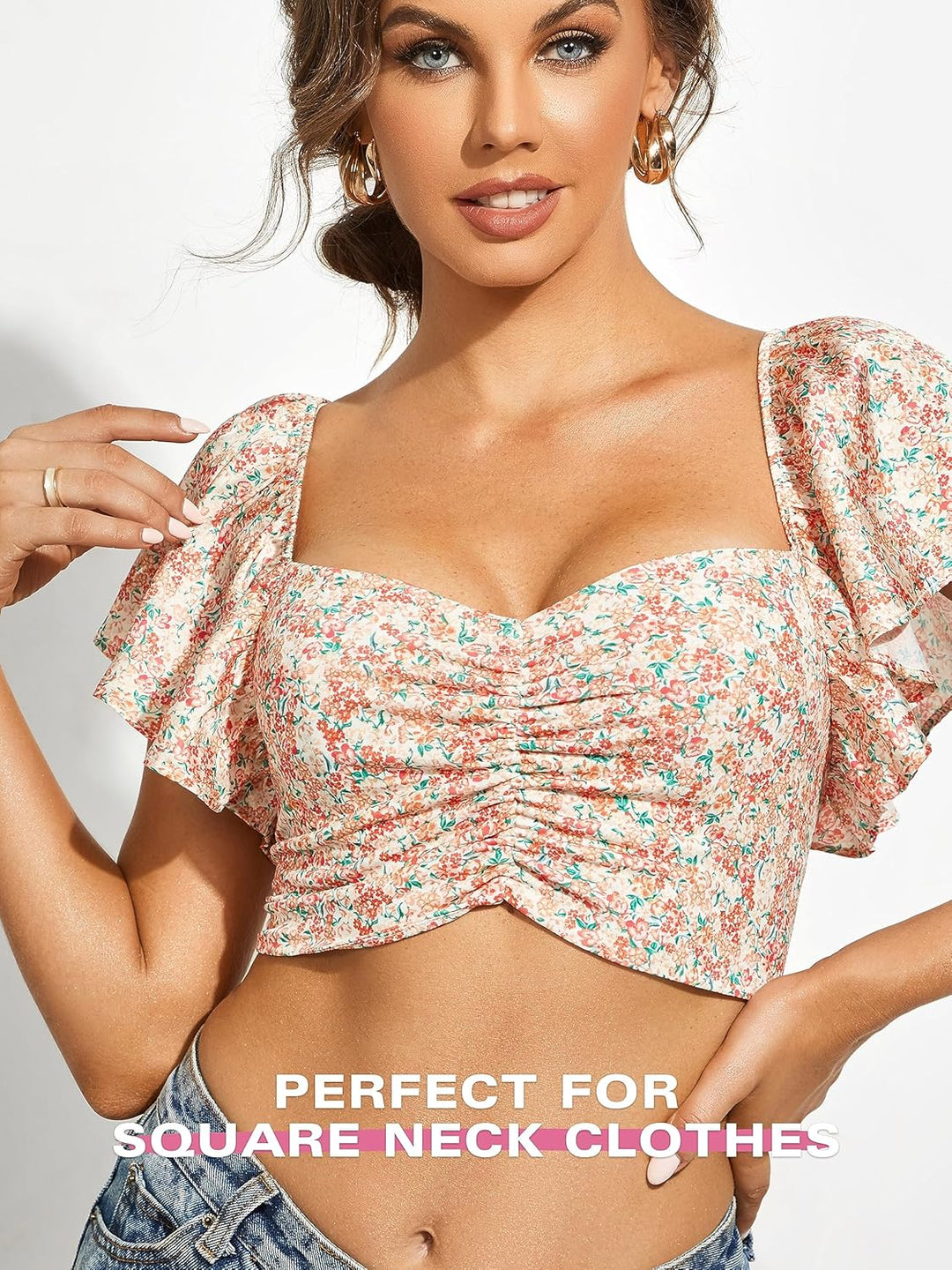 DOBREVA Damen Balconette Spitzen BH Durchsichtiger Sexy Bügel BH Grosse Brüste Soft Bequemer Ungepol