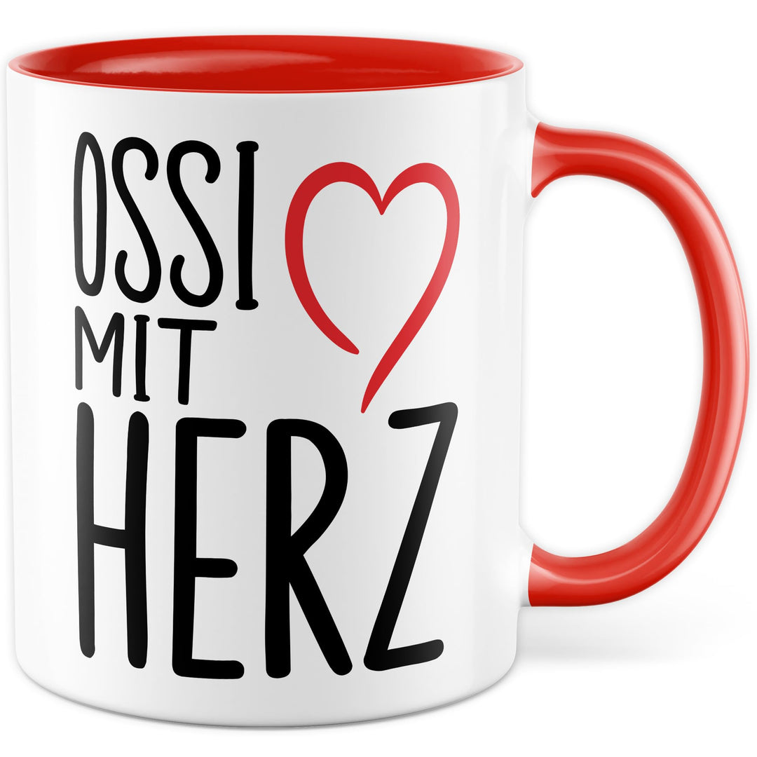 Ostdeutschland Tasse mit Spruch – Geschenk Ossi mit Herz – Kaffeetasse 330ml aus Keramik – DDR Osten