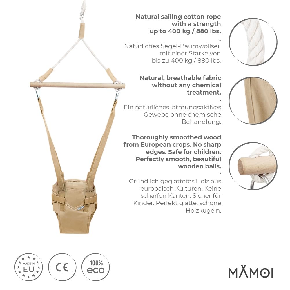 MAMOI® Türhopser Baby ab 6 Monate, Hopser Baby Jumper Bouncer, Babyschaukel für türrahmen, Schaukel