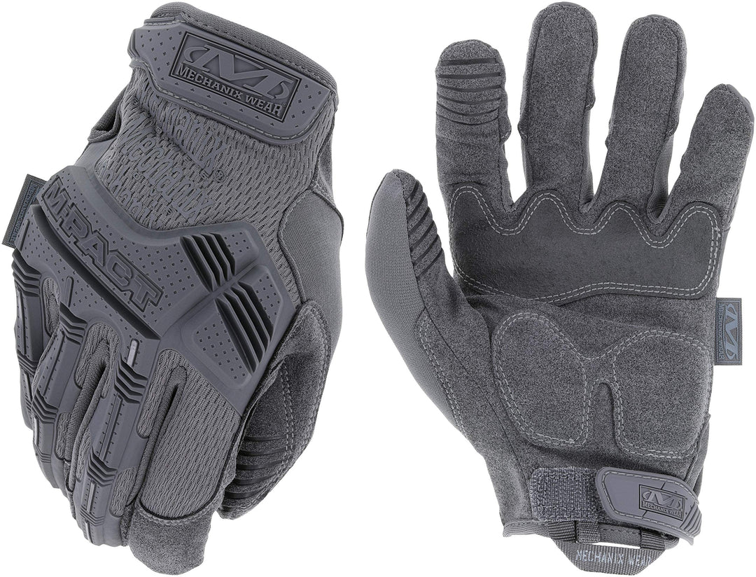 Mechanix Wear: M-Pact Wolf Grau Taktische Arbeitshandschuhe – Berührungsfähig, Aufprallschutz, Absor