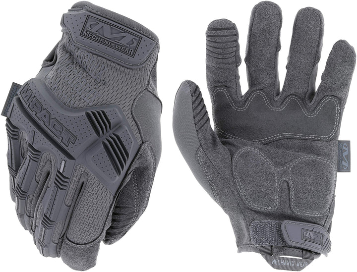 Mechanix Wear: M-Pact Wolf Grau Taktische Arbeitshandschuhe – Berührungsfähig, Aufprallschutz, Absor