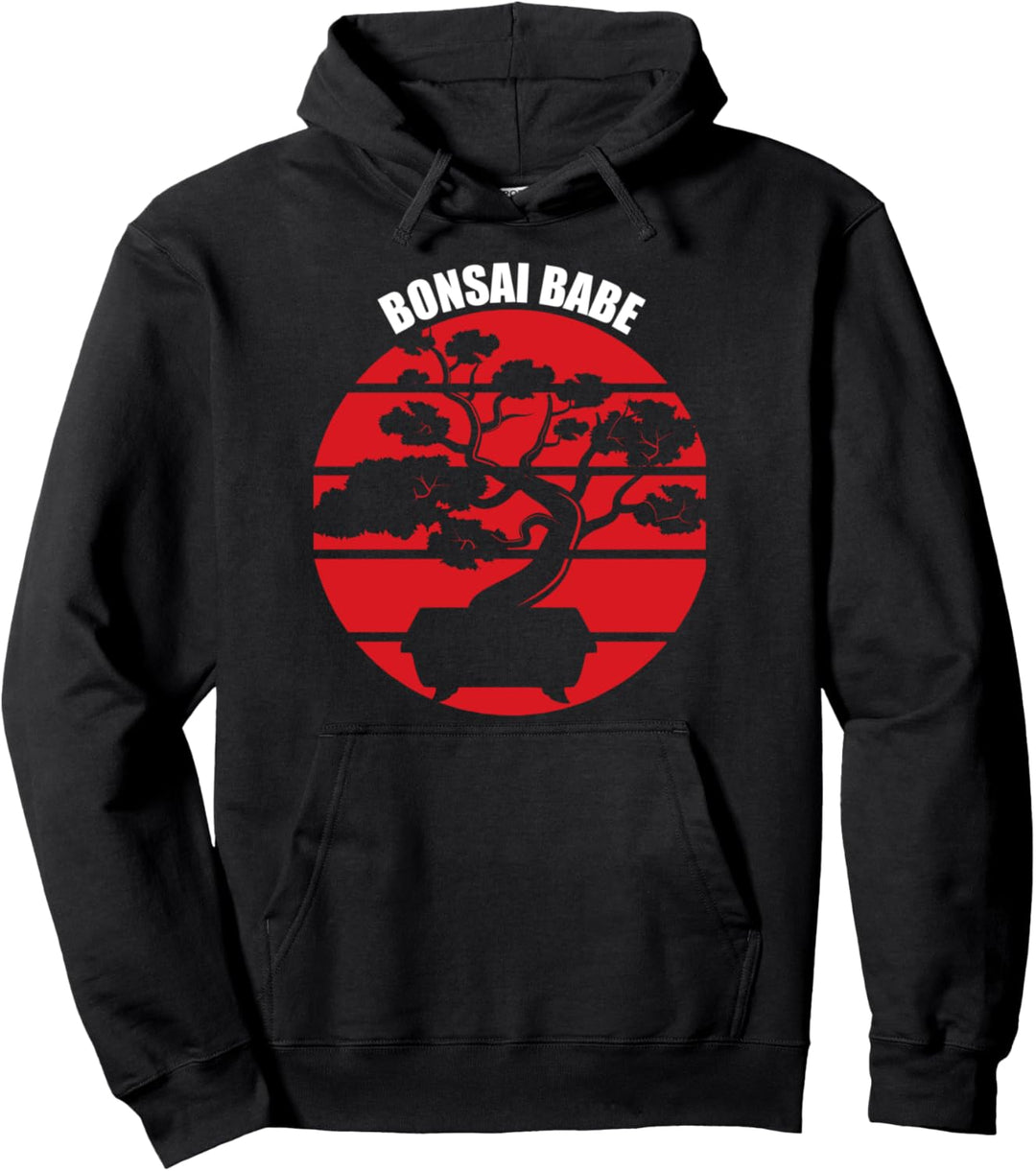 Bonsai Babe Japanischer Baum Zen Gartenarbeit Retro Pullover Hoodie