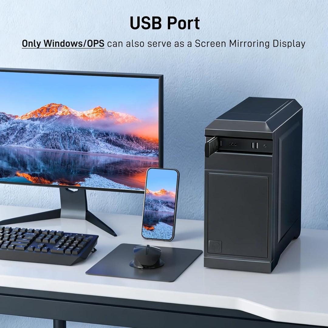 Yinker HDMI USB Dongle Miracast Adapter HDMI für iOS, MacOS, Android USB für Windows-Hosts Plug&Play