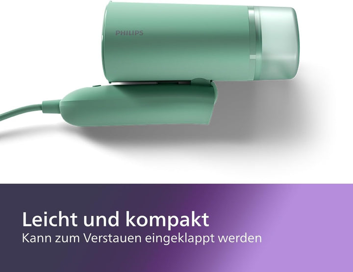 Philips 3000-Serie Tragbarer Dampfglätter - 1000 W, Kompakt und Faltbar, 100ml Wassertank konstante