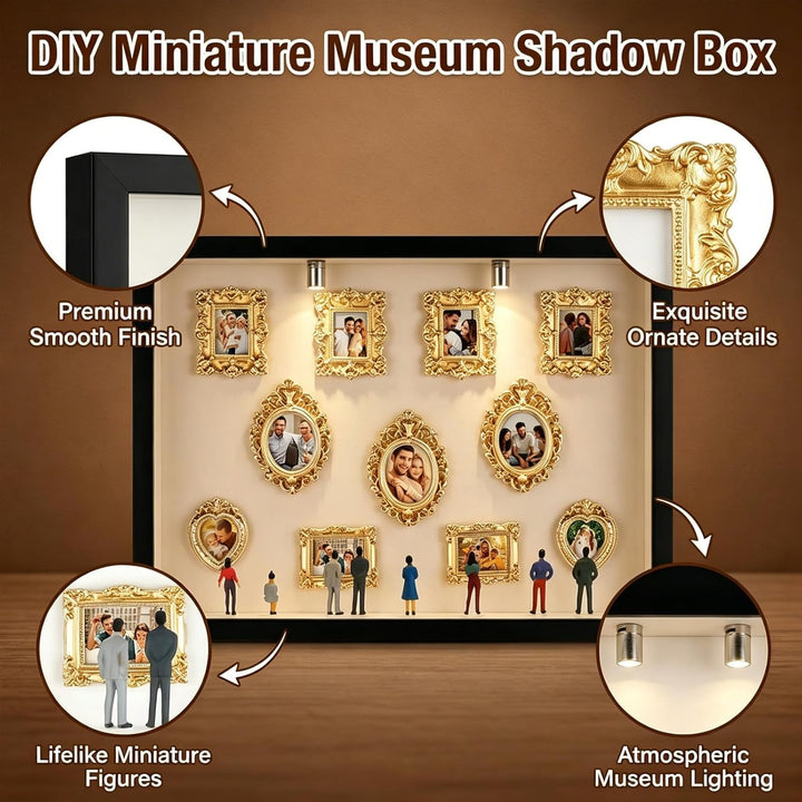 DIY Mini Museum Silhouette Box, DIY Mini Museum Bilderrahmen, Mi ni Figuren, Mi ni Menschen Figuren