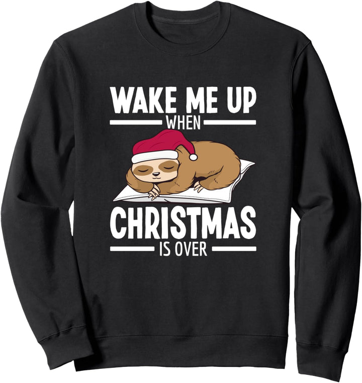 Winterschlaf Faultier Sprüche Anti Ich Hasse Weihnachten Sweatshirt