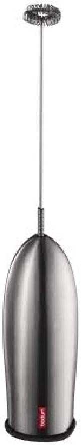 Bodum Schiuma Milchschäumer (Edelstahl, Batteriebetrieben) glänzend A 1 - Pack, A 1 - Pack