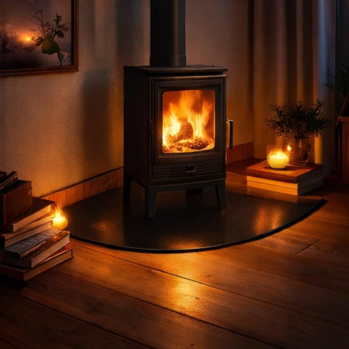 Euro Tische Glasplatte 75x75 cm in Schwarz Viertelkreis - 6mm ESG Sicherheitsglas - in Klar oder Sch