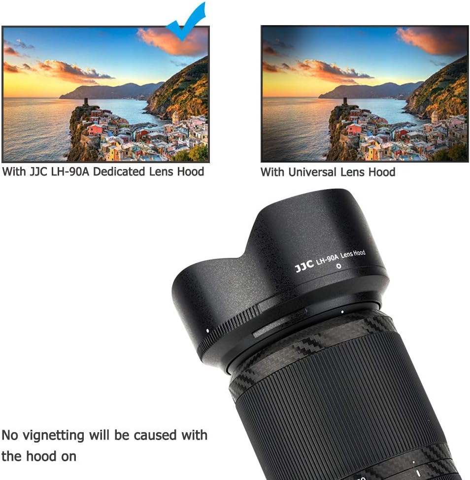 JJC Gegenlichtblende für Nikon Z50 mit NIKKOR Z DX 16-50mm F/3.5-6.3 VR und NIKKOR Z DX 50-250mm F/4
