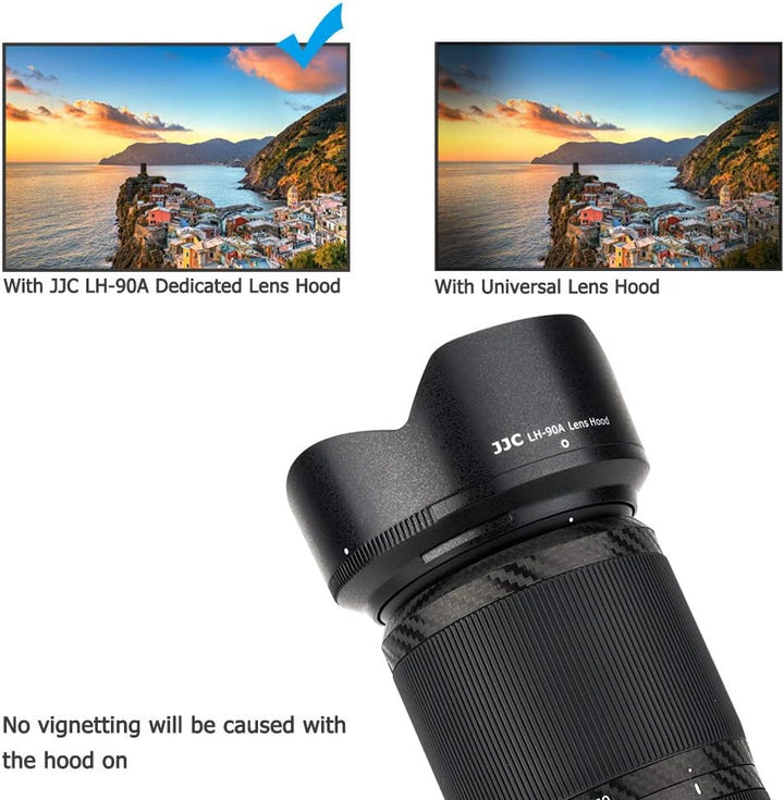 JJC Gegenlichtblende für Nikon Z50 mit NIKKOR Z DX 16-50mm F/3.5-6.3 VR und NIKKOR Z DX 50-250mm F/4