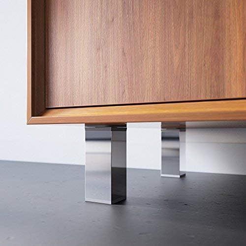 sossai® Design-Möbelfüsse MFV1 | höhenverstellbar | 8er Set | Vierkant-Profil: 40 x 40 mm | Farbe: C