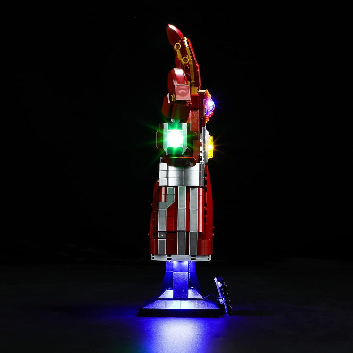 BRIKSMAX 76223 Led Licht für Lego Iron Mans Nano Handschuh (Version mit Handwischsensorschalter) - C