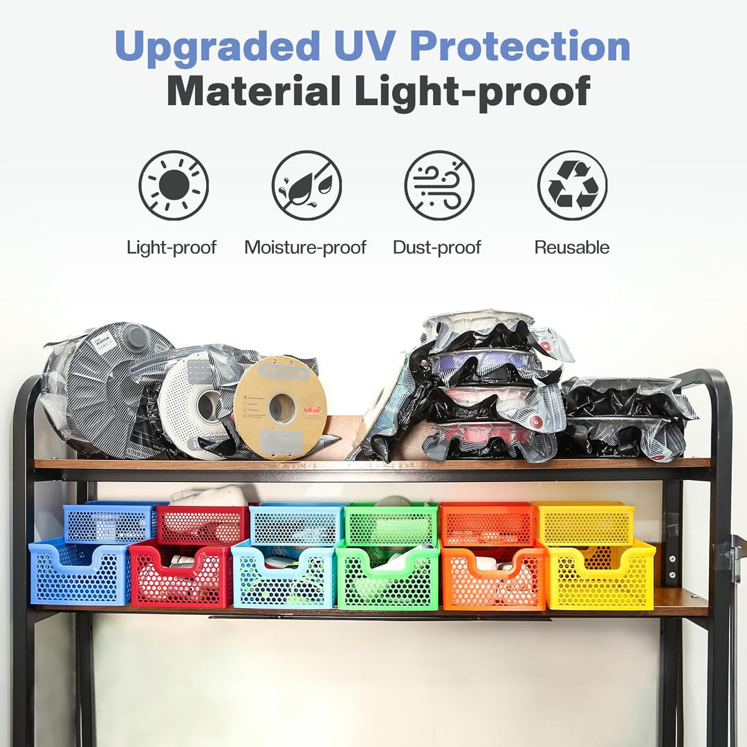 3D Filament Aufbewahrung Vakuum Kit, 30er Schwarz Vakuumbeutel mit USB-Pumpe(30 * 34cm), Vacuum Stor