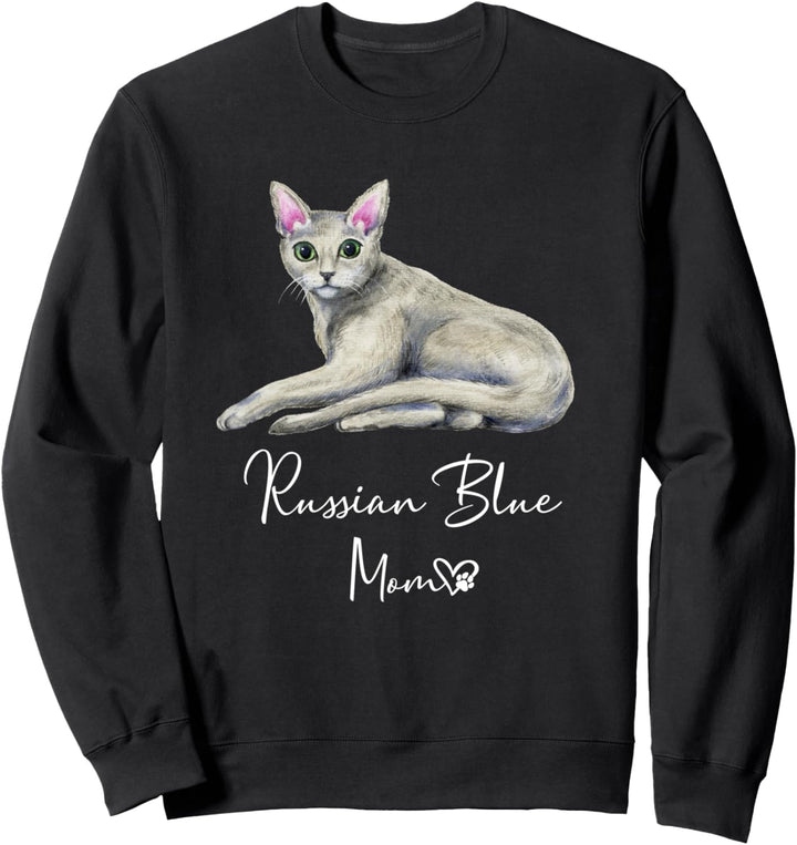 RUSSIAN BLUE MOM Mama Katze Katzenmama Frauchen Sweatshirt