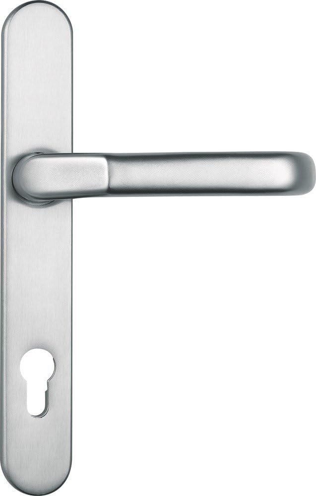 ABUS Tür-Schutzbeschlag SRG92 F1 mit beidseitigem Drücker, aluminium, 22265 F1 Aluminium Beidseitig