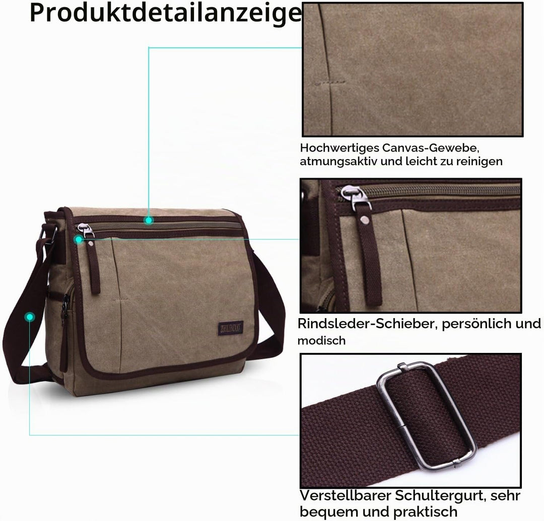 FANDARE Einfache Umhängetasche für Männer, Handel, Reisen, Postman, Schulter, Crossbody Tasche, gros