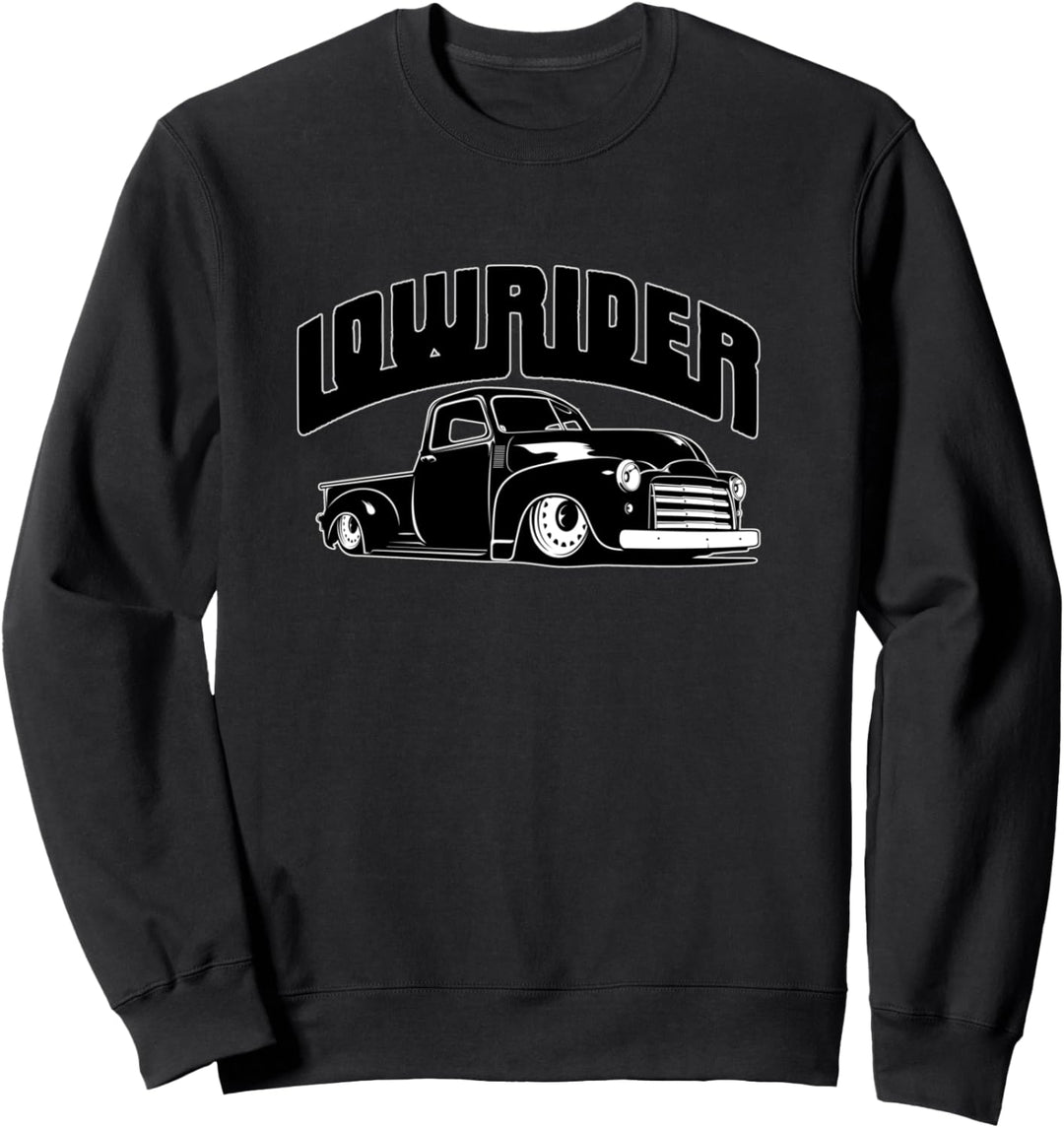 Klassischer Pickup-Truck, Custom Lowrider, Vintage Hot Rod Sweatshirt