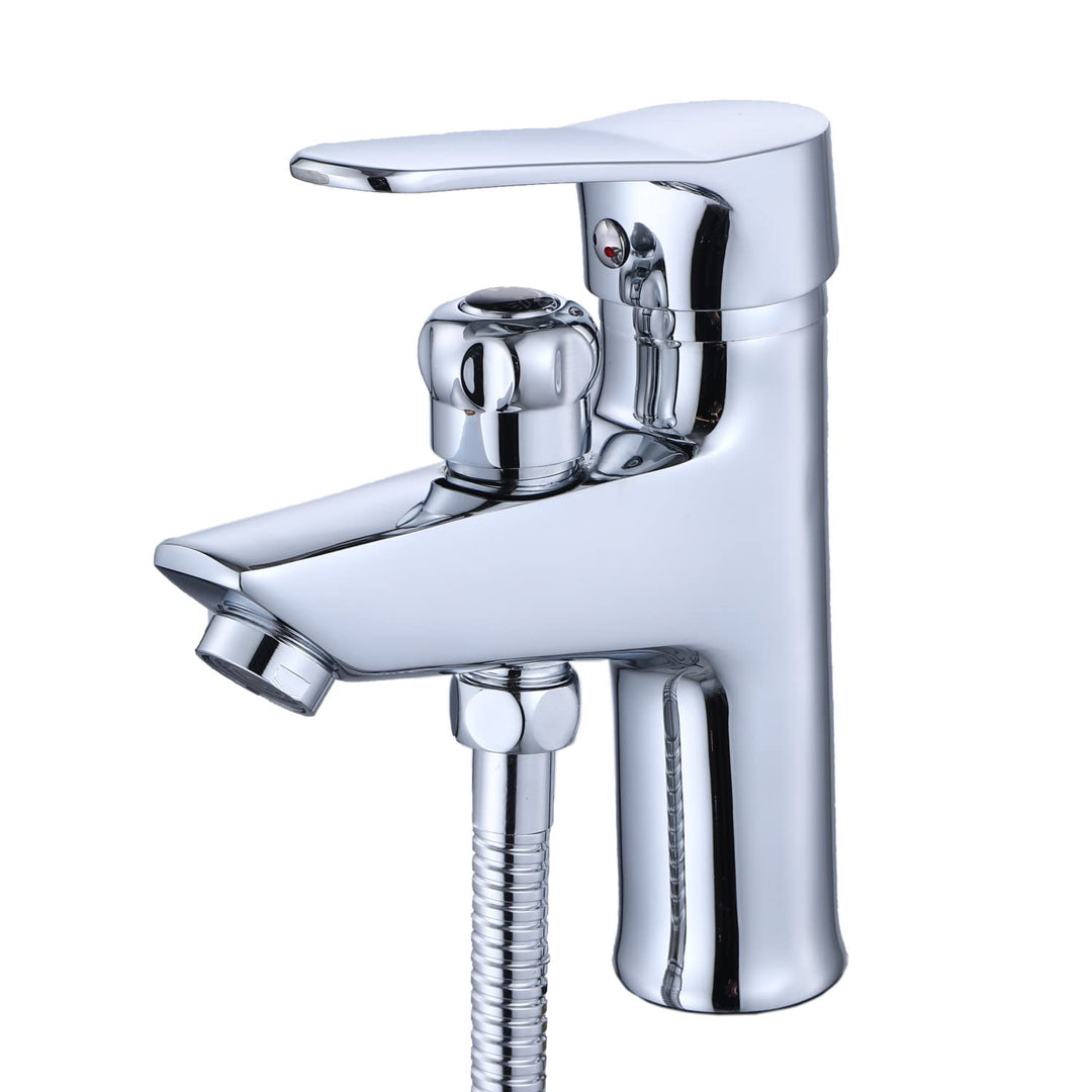 ZXC Waschtischarmatur mit Umsteller für Brause, hochwertige Einhebel Waschbecken Armatur inklusive B