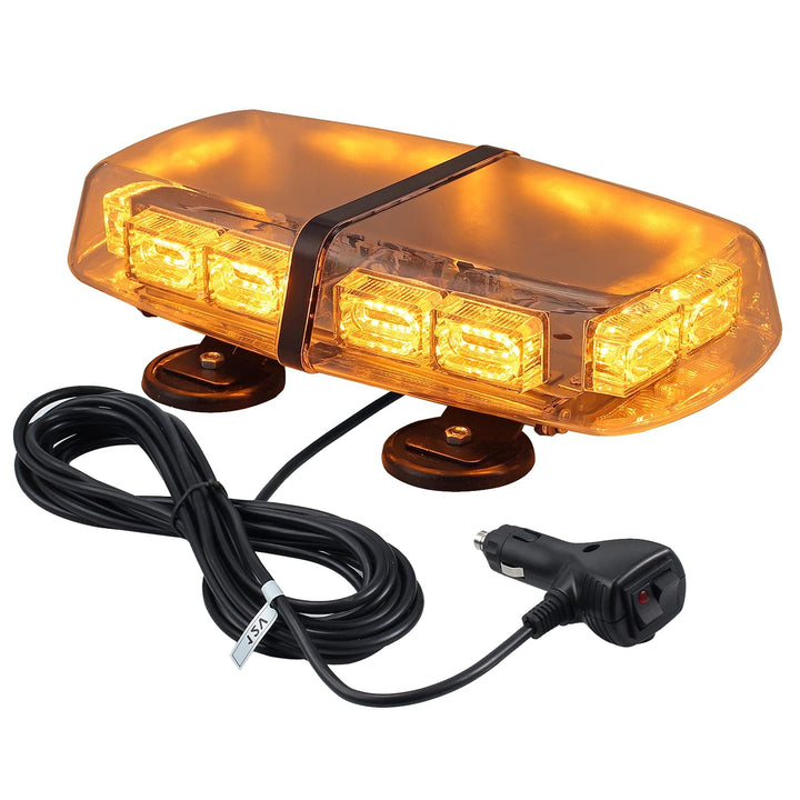 EypiNS 72 LED Warnleuchte, 12/24V Rundumkennleuchte 36W Warnlicht Warnblinkleuchte Blitzlicht Auto L