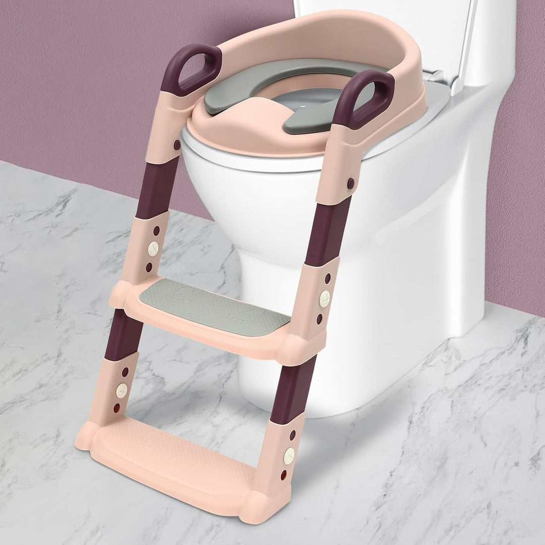 Toilettensitze mit Treppe für Kinder Toiletten-Trainer mit Treppe und Griffe Faltbar Kindertoilette