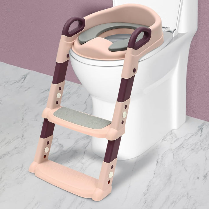 Toilettensitze mit Treppe für Kinder Toiletten-Trainer mit Treppe und Griffe Faltbar Kindertoilette