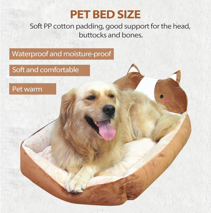 PETCUTE Hundebetten Waschbar Hundekissen Warm Hundeschlafplatz Flauschig Quadrat Hundebetten fur Kle