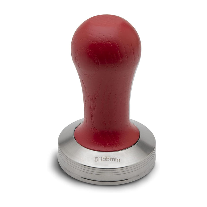 Lelit PLA481R Tamper für LELIT58 Filter, Rostfreier Stahl, Roter Holzgriff Roter Holz-Griff LELIT58