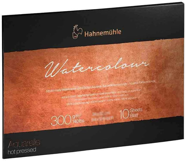 Watercolour Block satiniert 300g/m² 30 x 40 cm - 10 Blatt …Echt Bütten