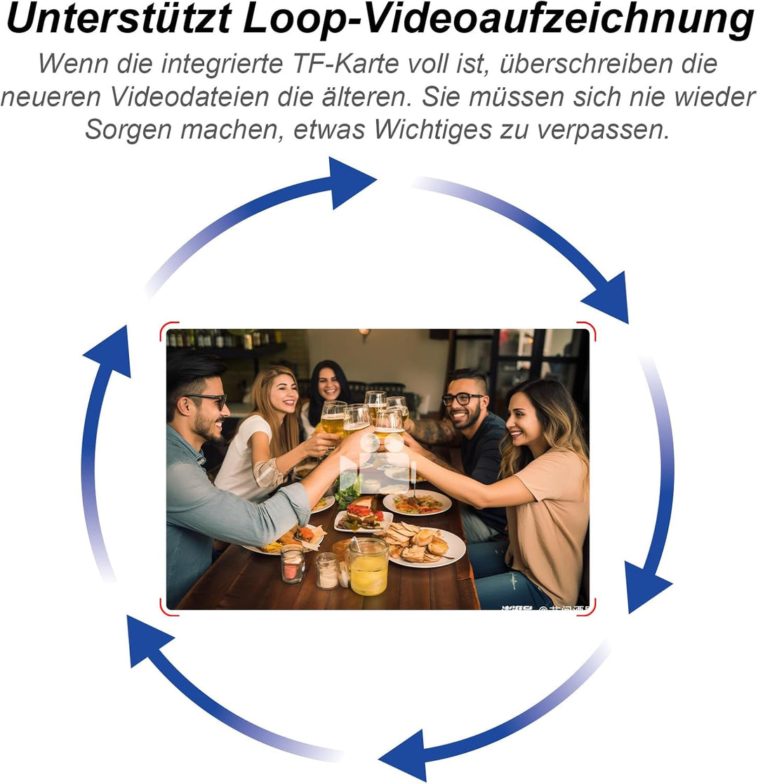 HD 1080P überwachungskamera,USB Mini Kamera,mit kontinuierlicher Aufnahme-/Bewegungserkennungsfunkti