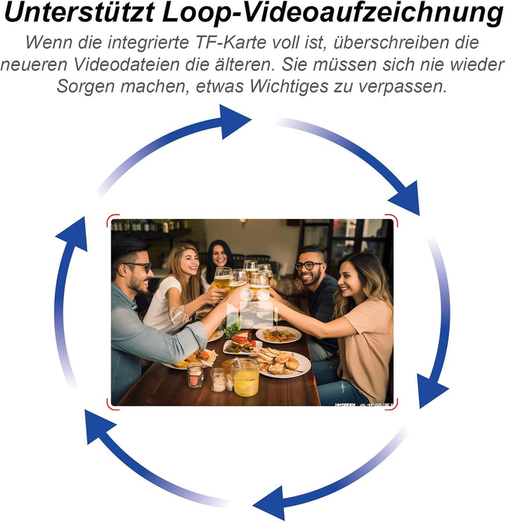 HD 1080P überwachungskamera,USB Mini Kamera,mit kontinuierlicher Aufnahme-/Bewegungserkennungsfunkti