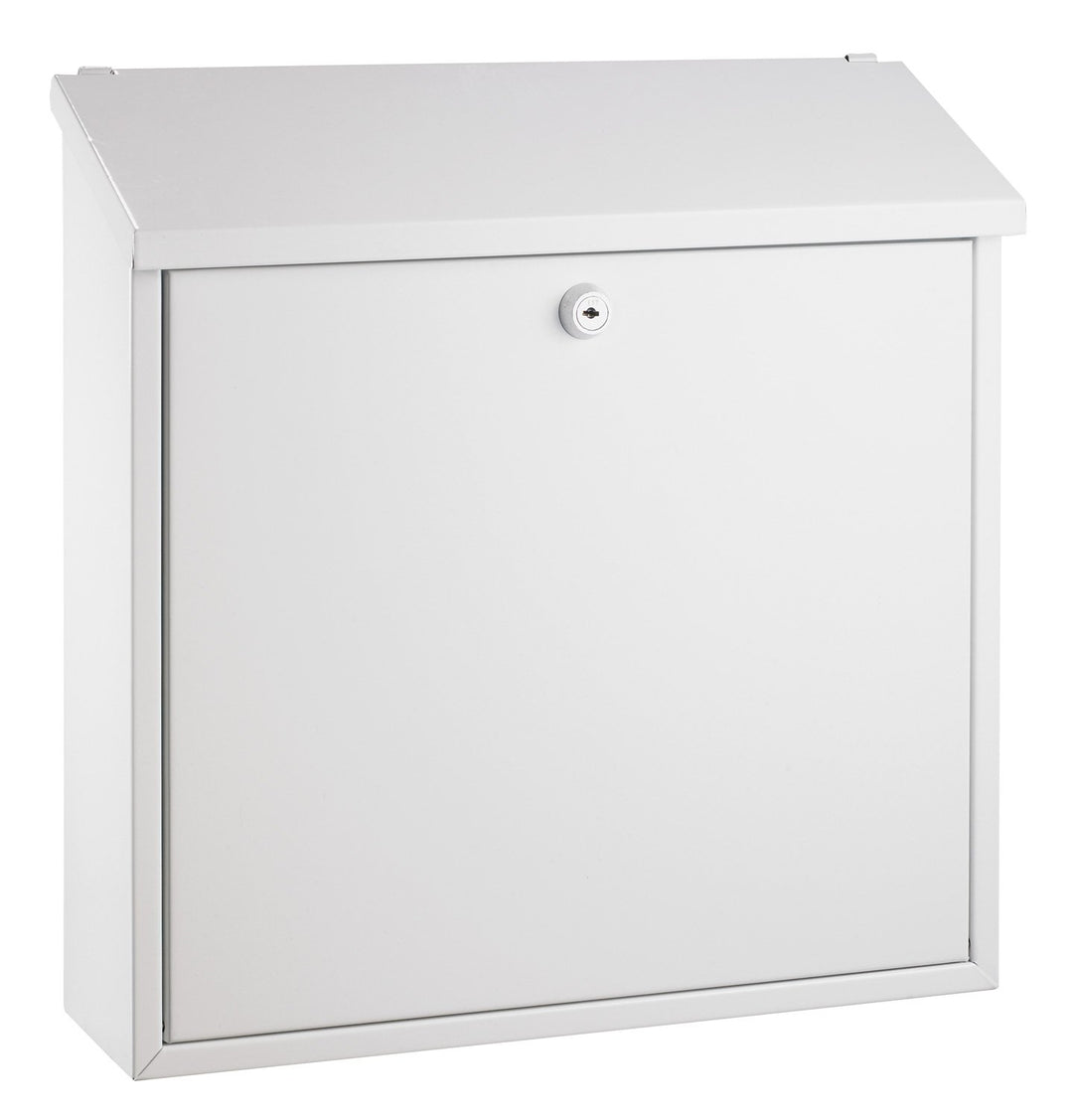 ALCO-Albert 8604 - Briefkasten, weiss lackiert, ca. 36 x 36 x 10 cm 36 x 10 cm Silber, 36 x 10 cm Si