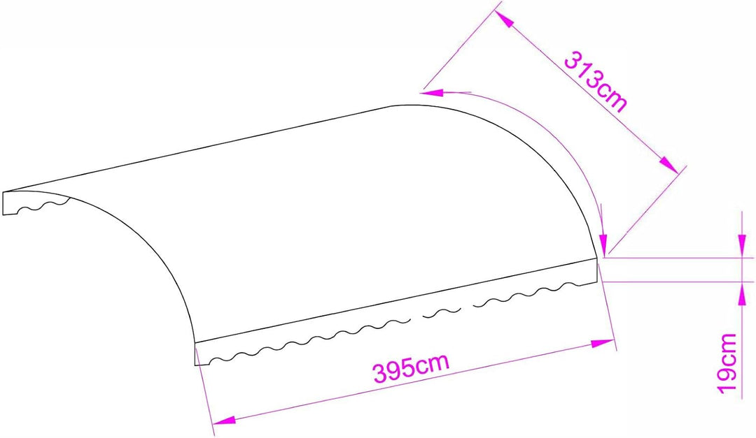 QUICK STAR Ersatzdach zu Bogenpergola 3x4m Sand Pavillon Pergola