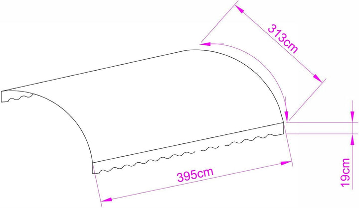 QUICK STAR Ersatzdach zu Bogenpergola 3x4m Sand Pavillon Pergola