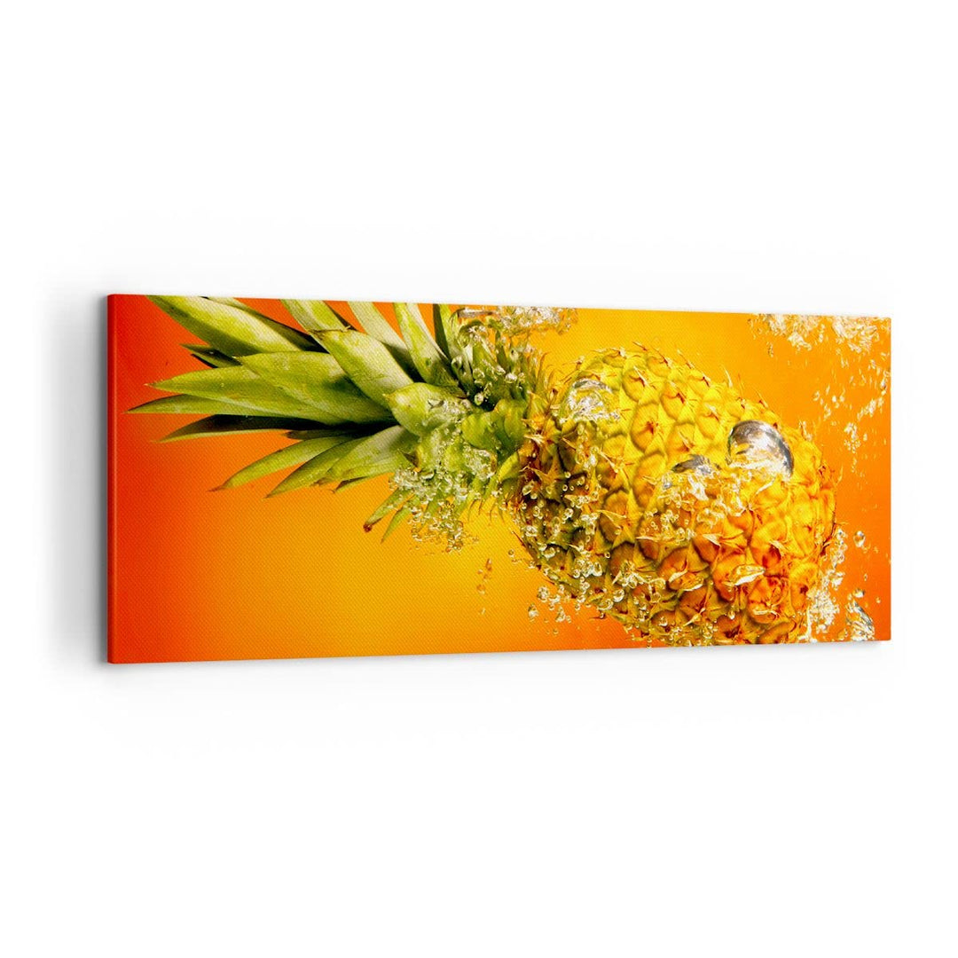Wandbilder Dekoration Wohnzimmer Karibik ananas frucht gesund Panorama Bilder auf Leinwand 120x50cm