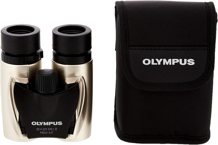 Olympus 8x21 RC II Fernglas mit Tasche, gold, gold